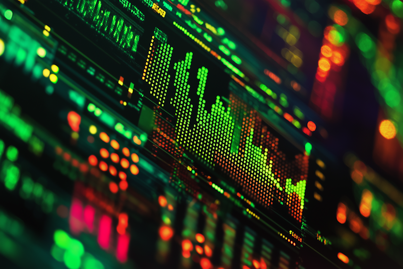 Investment analysis charts and financial data